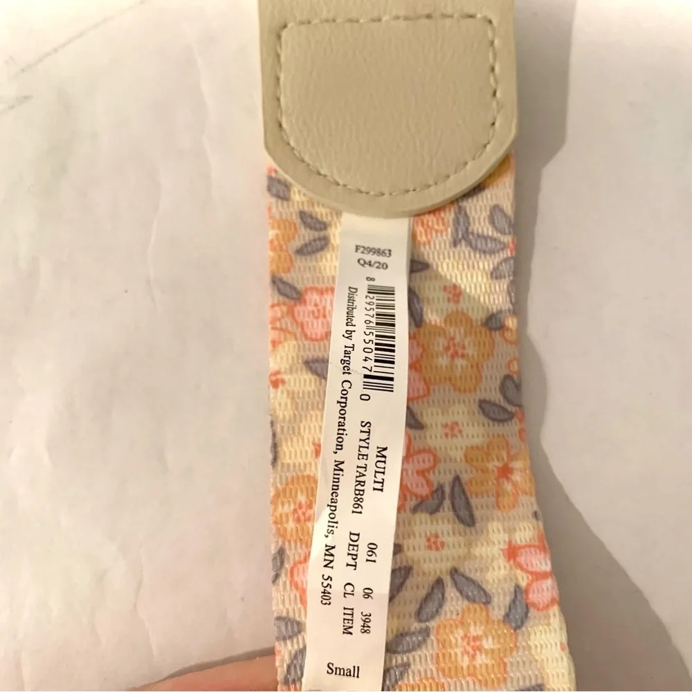 Wild fable floral cottage core fabric belt NWT